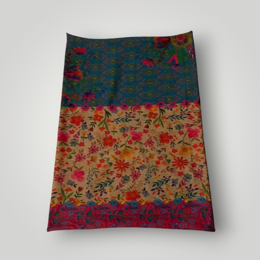 Natural Life Scarf Headband Women OS Multicolor Floral Bohemian Lightweight Chic